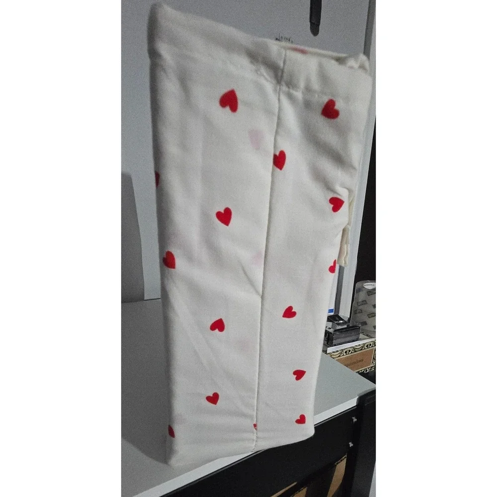 Pillowfort Twin Cotton Sheet Set Red Hearts White 220 Thread Count 3 Piece New